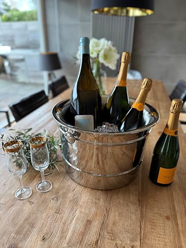 Champagnerkühler - Doppelwandig - Edelstahl poliert - 39cm von Hardington