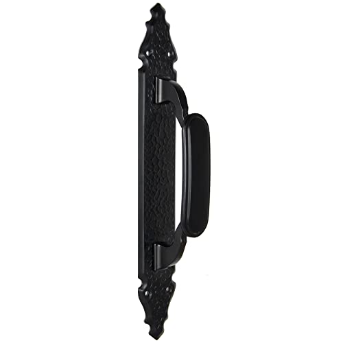 Türgriff Torgriff Schmiedeeisen Optik 295 mm Handgriff Schwarz Matt Schiebtür Torgriff Stahltürzug Haltegriff Griff Türbeschlag Torbeschlag (Türgriff 275 mm) von HardwareStore