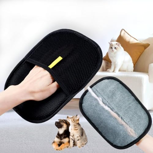 Hardware Tribe Statische Haarentfernungshandschuhe für Haustiere, bequem und schnell ohne Abfall, können verwendet werden, um Möbel und Kleidung zu pflegen und schwimmende Katzenhaarbandschuhe zu von Hardware Tribe