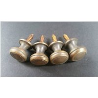 4 Kleine Knäufe Aus Massivem Messing, Unlackierte 4 Kleine Knäufe Aus Massivem Messing, Unlackierte von HardwareEtcAntiques
