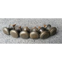 6 X Massivem Messing Kleines Stapel Barrister Bücherregal 1/2 "Dia Knobs Schublade Pulls.unlackiert.# K18 von HardwareEtcAntiques