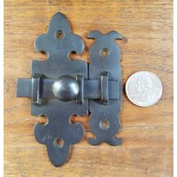 Verzierter Antiker Stil Massivem Messing Türriegel Lock Bolt Scheunentor Schrank 4 "Hoch.unlackiert. #x7 von HardwareEtcAntiques