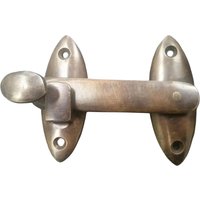 Vintage Style Cabin Schrank Oval Tür Fenster Riegel Haken Massiv Messing Hasp Toggle Lock. Unlackiert. #x22 von HardwareEtcAntiques