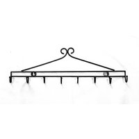 Designed 8 Schiene Haken Geeignet Für Wand Oder Tür Montieren Zum Aufhängen Von Kleidung Taschen Schwarz von HardwareOnline