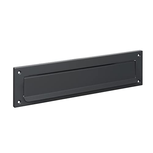 Einwurfklappe Briefklappe 31x8 cm Briefeinwurf mit vier Befestigungslöchern in Anthrazit RAL7016 Zeitungsklappe für Haustüren C4-Format Abdeckung für Außen von HardwareStore