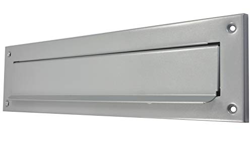 Einwurfklappe Briefeinwurf Briefklappe SILBER 310x80 C4 Briefschlitz (Silbern 310x80) von HardwareStore