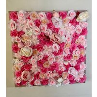 Gerahmte 3D Blumen Wandkunst Wunderschöner Seidenblumenstrauß Im Funkelnden Rahmen, Handgemacht, Wandkunst, Weihnachtsgeschenk, Schlafzimmer von HardworkingProducts