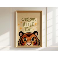 Original Tiger Kunstdruck Dschungel Kinderzimmer Poster Original Tiger Kunstdruck Dschungel Kinderzimmer Poster von HarelisoShop