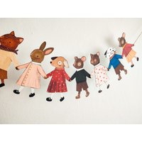 Tier-Girlande Aus Papier Handgemachte Party - & Kinderzimmerdekoration von HarelisoShop