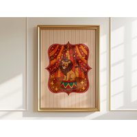 Zirkus Löwe Kunstdruck Kinderzimmer Dekor Zirkus Löwe Kunstdruck Kinderzimmer Dekor von HarelisoShop