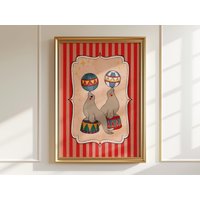 Zirkus Robbe Kunstdruck Originelle Dekoration Für's Kinderzimmer Zirkus Robbe Kunstdruck Originelle Dekoration Für's Kinderzimmer von HarelisoShop