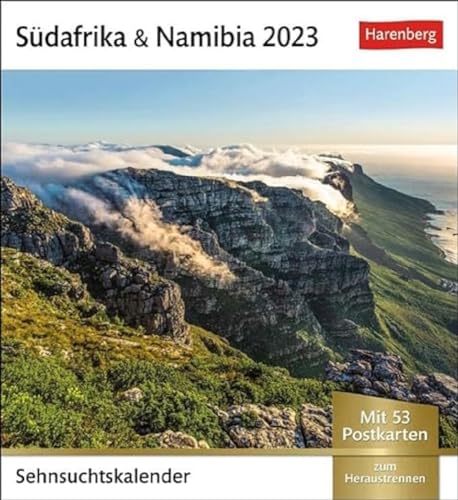 Südafrika Sehnsuchtskalender 2023. Kleiner Wochen-Kalender zum Aufstellen für Urlaubsfeeling zu Hause. Postkarten-Fotokalender für den Schreibtisch. ... Aufhängen.: Wochenkalender mit 53 Postkarten von Harenberg / Harenberg Weingarten