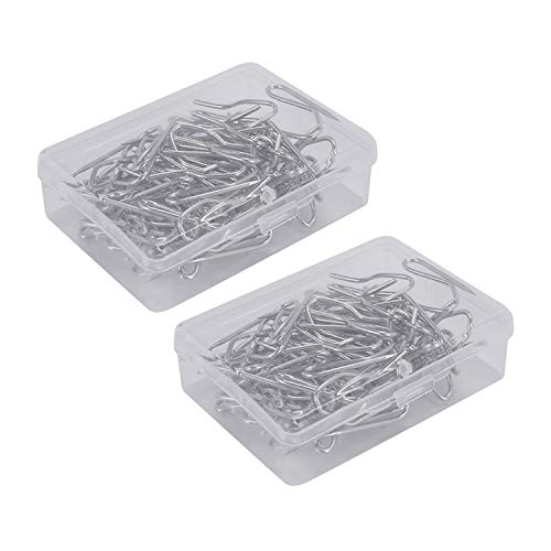 Harewtwy 100Er Pack Metall Vorhang Haken Vorhang Haken mit Klarsichtbox für Vorhang, TüR Vorhang und Dusche Vorhang von Harewtwy