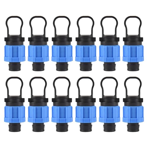Harewtwy 12 Stücke Tropf Bewässerungs End Kappen Stopfen 1/2 Universal End Kappen Anschluss, Kompatibel mit 16-17mm Tropf Band Harewtwy 12 Stücke Tropf Bewässerungs End Kappen Stopfen 1/2 Universal End Kappen Anschluss, Kompatibel mit 16-17mm Tropf Band von Harewtwy