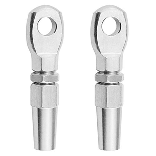 Harewtwy 2 Stücke Marine Grade 316 Edelstahl Swageless Terminal Draht Kabel Seil Diy Fittingtakelwerk Hardware Geländer Kit von Harewtwy