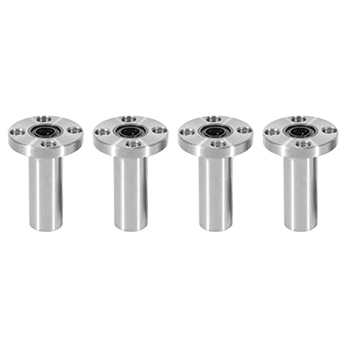 Harewtwy 4 STÜCKE 8 Mm LMF8LUU Langes Rundflanschkupplungs-Linearlager, CNC-Teileschieber von Harewtwy