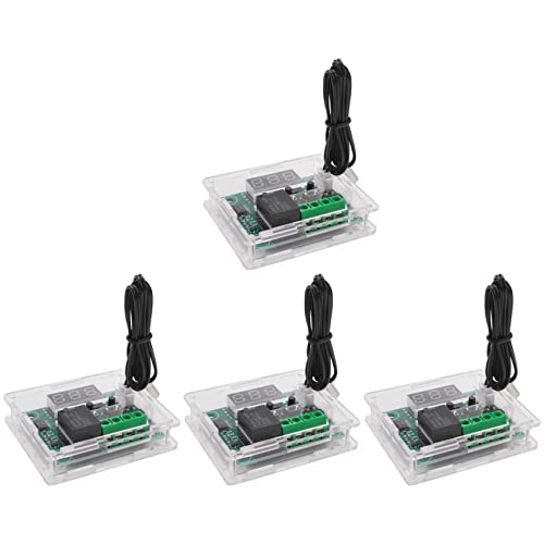 Harewtwy 4 StüCke W1209 DC Digitales Temperatur Regler Elektronischer Temperaturtem Schalter mit Acryl GehäUse von Harewtwy