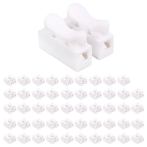 Harewtwy 50 Stück Ch2 Schnell Draht Verbindungsstecker Kabel Klemme Klemmen Block Anschluss Für Led Streifen Licht von Harewtwy