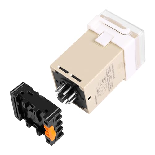 Harewtwy AC 220V 5A Programmierbares Zeitrelais für Doppelte ZeitverzöGerung Werkzeug DH48S-S von Harewtwy