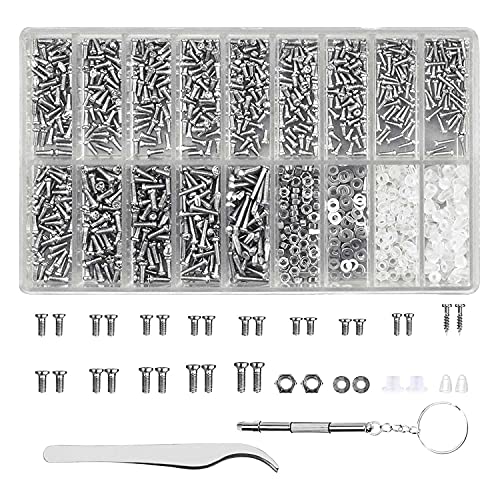 Harewtwy Brillen Reparatur Werkzeug Set 1000 Teiliges Brillen Schrauben- und Muttern Sortiment mit Mini Schrauben Dreher und Pinzetten Schrauben Reparatur Set Harewtwy Brillen Reparatur Werkzeug Set 1000 Teiliges Brillen Schrauben- und Muttern Sortiment mit Mini Schrauben Dreher und Pinzetten Schrauben Reparatur Set von Harewtwy