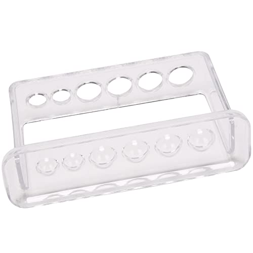 Harewtwy Kunststoff Klarer Reagenzglas Tube Halter 6 Loch StäNder Labor Reagenzglas Tube StäNder Regal Schul Bedarf Labor Ausstattung 16,7 X 8 X 3 Cm von Harewtwy