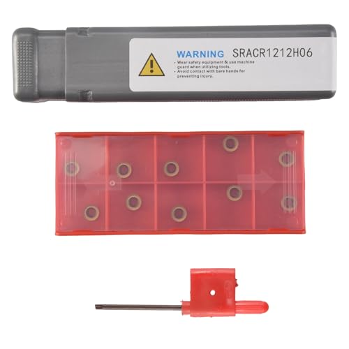 Harewtwy SRACR1212H06 Halter + Schneidplatten SchlüSsel + 10 Stücke Hartmetall Einsatz Klingen für Drehwerkzeug Werkzeug Maschinen SäTze Harewtwy SRACR1212H06 Halter + Schneidplatten SchlüSsel + 10 Stücke Hartmetall Einsatz Klingen für Drehwerkzeug Werkzeug Maschinen SäTze von Harewtwy