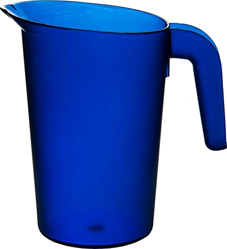 Roltex Milchkännchen, 1 l, wiederverwendbar, Polycarbonat-Kunststoff, praktisch unzerbrechlich, Blau von Harfield