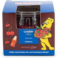 Haribo™ Duftkerze 85g, HxD: 6,5 x 8 cm, Kerze im Glas, Paraffinwachs, Geschenkidee, im Geschenkkarton, dunkelrot von Haribo