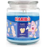 Haribo™ Duftkerze Fluffy Clouds, 2 Dochte, HxD: 13 x 10 cm, 100h Brenndauer, Kerze im Glas, Minze & Marshmallow, blau von Haribo