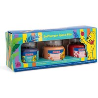 Haribo™ Duftkerzen Geschenkset, 3er Set Kerzen im Glas, je 85 g, Paraffinwachs, Geschenkidee, lila/orange/rot von Haribo