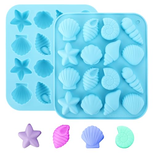 2 Stück Silikonform Meerestiere Seestern Silikonform Silikonformen Meerestiere, Muschelform Fondant Formen 3D Ozean Tier Silikonformen Schokolade Für SüßIgkeiten Kuchen Gelee Seifenherstellung 2 Stück Silikonform Meerestiere Seestern Silikonform Silikonformen Meerestiere, Muschelform Fondant Formen 3D Ozean Tier Silikonformen Schokolade Für SüßIgkeiten Kuchen Gelee Seifenherstellung von Hariendny