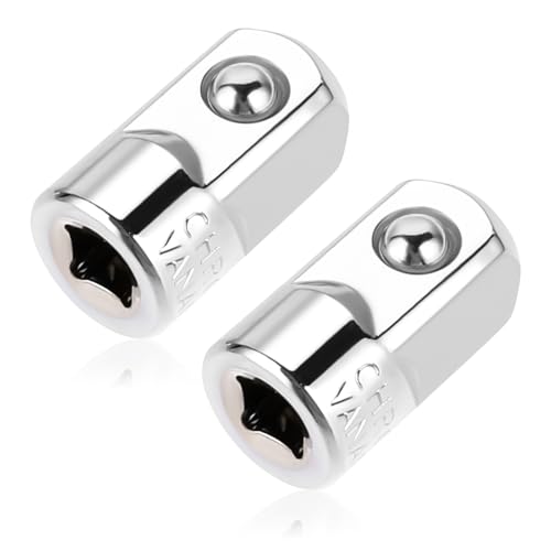 2 Stück Stecknussadapter Stecknuss Adapter Buchsenadapter Reduzierstück Stecknuss Adapter 1/4-Zoll-Buchse auf 1/2-Zoll-Stecker von Hariendny