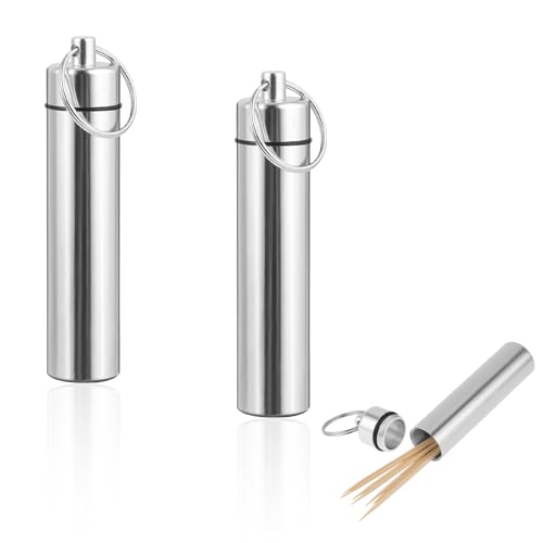 Hariendny 2 Stück Tragbarer Zahnstocherhalter Silber Leichten Aluminium Zahnstocher Behälter Wasserdicht Tragbarer Zahnstocher Box für Reisen Outdoor Picknick Hariendny 2 Stück Tragbarer Zahnstocherhalter Silber Leichten Aluminium Zahnstocher Behälter Wasserdicht Tragbarer Zahnstocher Box für Reisen Outdoor Picknick von Hariendny