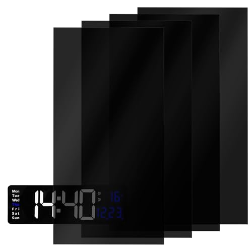 Hariendny 4 Blätter LED Abdeckung, Lichtdimmer Folie Selbstklebend, Abdunklungsfolie, Lichtdimmer Folie Dimmt, Black Out-Edition, Aufkleber Elektronikgeräte für Beleuchtung, Lichtwecker, Home, Office von Hariendny