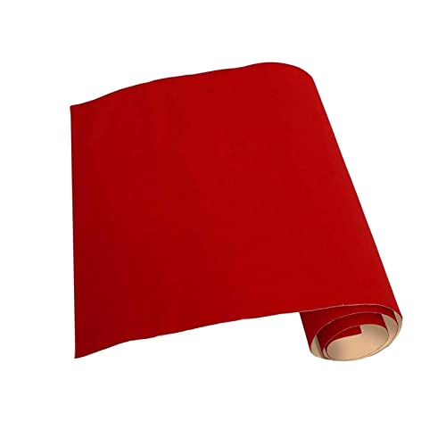 1 Rolle Self Adhesive Samt Beflockung Liner, Filz Material, Gewebe KlebMaterial, Gewebe Blätter für Kunst, schmuck Box Liner, Weiche Samt Liner für, Rot von Harilla