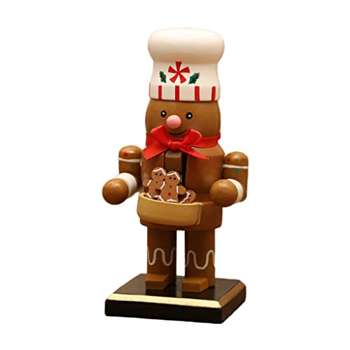 Harilla 16cm Nussknacker Soldat Kinderspielzeug Neujahr Dekorationen Holzregale Tische Dekor Weihnachten, Gingerbread Man von Harilla