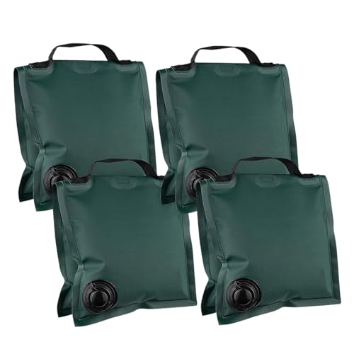 Harilla 4X Baldachin-Gewichtstaschen, gewichtete Fußtaschen, strapazierfähige, Winddichte Befestigungs-Wassertaschen für Outdoor-Zelt-Popup-Baldachin, Grün von Harilla
