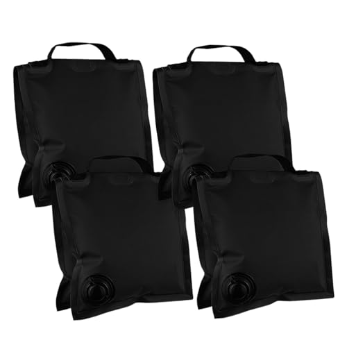 Harilla 4X Baldachin-Gewichtstaschen, gewichtete Fußtaschen, strapazierfähige, Winddichte Befestigungs-Wassertaschen für Outdoor-Zelt-Popup-Baldachin, Schwarz von Harilla