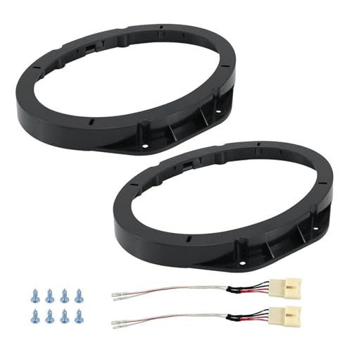 Harilla Autolautsprecher-Adapter-Halterungsplatten mit Lautsprecherkabelanschluss-Ständerring-Kit für Fronttürlautsprecher für von Harilla