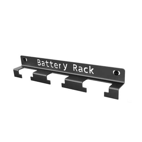 Harilla Batteriehalter-Organizer, Wandhalterung mit Schrauben, Displayhaken aus Karbonstahl, Batterie-Aufbewahrungsregal für Werkstatt, Garage, Werkzeugraum Harilla Batteriehalter-Organizer, Wandhalterung mit Schrauben, Displayhaken aus Karbonstahl, Batterie-Aufbewahrungsregal für Werkstatt, Garage, Werkzeugraum von Harilla