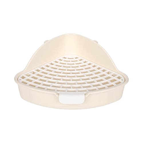 Harilla Bunny Wurf Haustier Toilette Töpfchen Ecke Pan Bettkasten für Kleine Tier Frettchen Hamster, Beige Harilla Bunny Wurf Haustier Toilette Töpfchen Ecke Pan Bettkasten für Kleine Tier Frettchen Hamster, Beige von Harilla