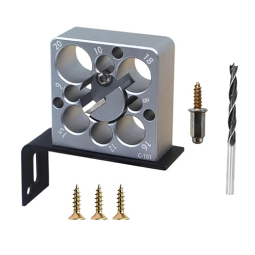 Harilla Dübelmacher-Vorrichtungssätze, Holzbearbeitungswerkzeuge, 8 Löcher, Aluminiumlegierung, elektrischer Bohrer, Fräsdübel für Ingenieure, 1 Stück mit Bohrer Harilla Dübelmacher-Vorrichtungssätze, Holzbearbeitungswerkzeuge, 8 Löcher, Aluminiumlegierung, elektrischer Bohrer, Fräsdübel für Ingenieure, 1 Stück mit Bohrer von Harilla