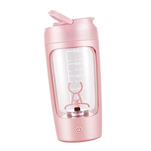 Harilla Elektrische Shaker-Flasche, Mixer-Becher, Mixer-Flasche, Sport-Shaker, 650 ml, Shaker-Becher für Protein-Milchshakes, Sport, Damen und Herren, ROSA von Harilla