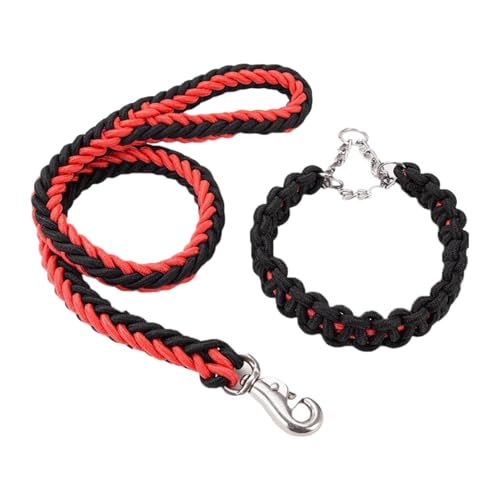 Harilla Geflochtene Hundeleine, Hundeseil, stilvolle, leichte Hundetrainingsleine, Nylonseil für Welpentraining im Freien, Wandern, Haustierbedarf, Rot Schwarz Harilla Geflochtene Hundeleine, Hundeseil, stilvolle, leichte Hundetrainingsleine, Nylonseil für Welpentraining im Freien, Wandern, Haustierbedarf, Rot Schwarz von Harilla