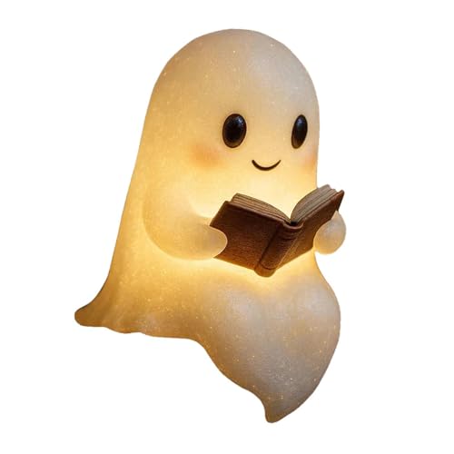 Harilla Geist-Lesebuchlampe, neuartige Figur, Halloween-, kreatives Design, kleines gruseliges LED-Nachtlicht für Schreibtisch, Heimdekoration von Harilla