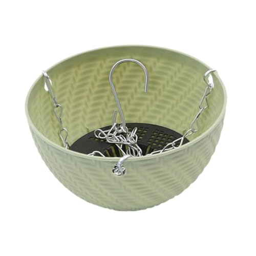 Harilla Hängekörbe, Blumentöpfe, Gartendekor, Dekoration, Ornament, Hängende Blumentöpfe mit Kettenhaken für Veranden, Garten, Balkon, Grün von Harilla
