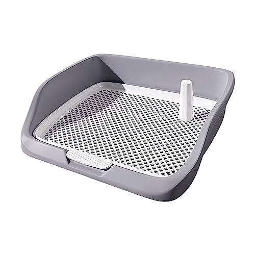 Harilla Hundetoilette, Welpentoilette, Abnehmbare Hundetoilette mit Spritzschutz, Katzentoilette für Haustiere, Trainerecke, GRAU Harilla Hundetoilette, Welpentoilette, Abnehmbare Hundetoilette mit Spritzschutz, Katzentoilette für Haustiere, Trainerecke, GRAU von Harilla