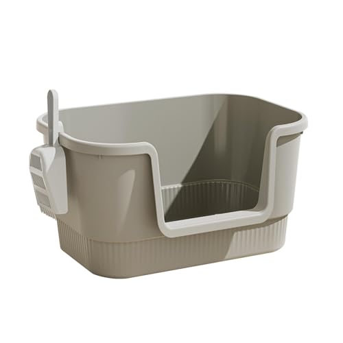 Harilla Katzentoilette Sandkasten für Katzen Katzenklo Haustiertoilette mit Offenem Design für Luftzirkulation Und Leichte Reinigung für Den Innenbereich Und, grau Harilla Katzentoilette Sandkasten für Katzen Katzenklo Haustiertoilette mit Offenem Design für Luftzirkulation Und Leichte Reinigung für Den Innenbereich Und, grau von Harilla