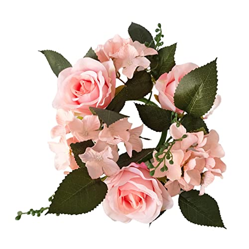Harilla Kerzenringe Künstliche Blumenkranz Frühlingskranz Sommerkranz Kerzenkränze Kleine Boho Kranz Stumpenkerzenhalter für Haustür Hochzeit Mittelstücke Home Party Tischdekoration, Hell-Pink Harilla Kerzenringe Künstliche Blumenkranz Frühlingskranz Sommerkranz Kerzenkränze Kleine Boho Kranz Stumpenkerzenhalter für Haustür Hochzeit Mittelstücke Home Party Tischdekoration, Hell-Pink von Harilla