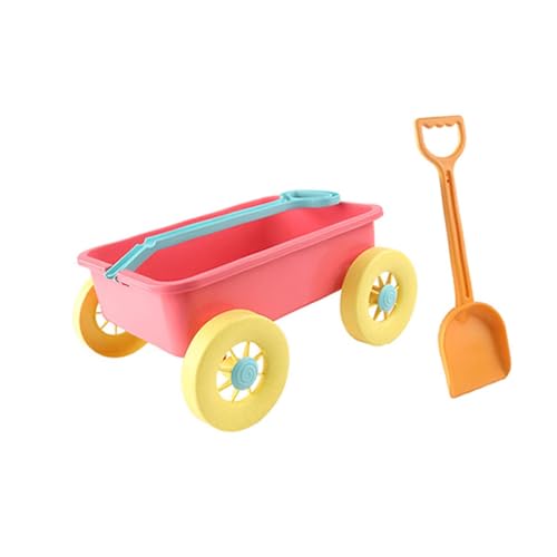 Harilla Kinderwagenspielzeug, Sommersandspielzeug, Trolley-Gartenwagenspielzeug, Baufahrzeug, Strandspielspielzeug für die Gartenarbeit, Rot von Harilla
